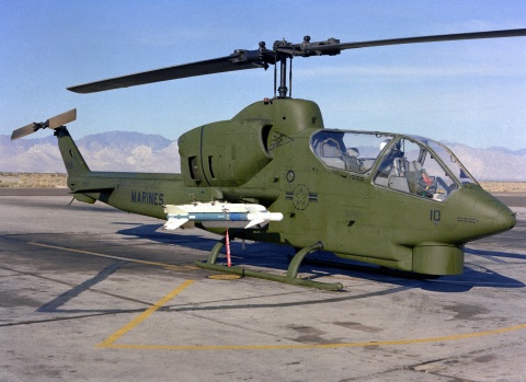 File:AH-1T SeaCobra with AGM-122 Sidearm at China Lake 1981.jpg