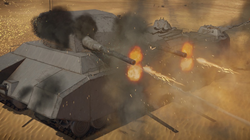 File:Landkreuzer P. 1000 Ratte Fireing Battleship Cannons.jpg